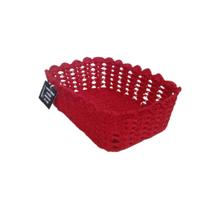 Cesto Organizador Croche Retangular 26 x 18cm Cor a Escolher Cesto Organizador Croche Retangular 26 x 18cm Cor a Escolher