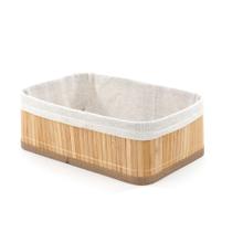 Cesto Organizador De Bambu Dobrável Multiuso Com Forro Menor Cesto Organizador De Bambu Dobrável Multiuso Com Forro Menor