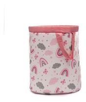 Cesto Organizador de Brinquedos e Roupas infantil Menina 42 cm 1pç Arco Iris