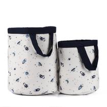 Cesto Organizador de Brinquedos e Roupas infantil Menino 02 Peças