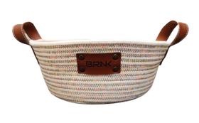 Cesto Organizador de Cordão de Algodão 25 cm - Multicolorido