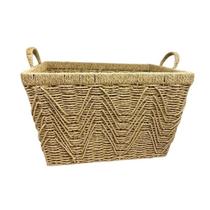 Cesto Organizador de Fibra Natural com Alça - 49X35X30