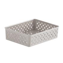 Cesto Organizador De Gaveta Rattan Plástico Multiuso Quarto Armário 24x19x6,5cm - 823 Paramount