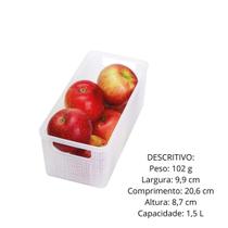 Cesto Organizador De Geladeira Armário 20,6cm Rattan BPAFREE