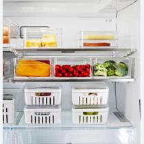 Cesto Organizador De Geladeira Armário 27,5 cm Rattan BPAFRE