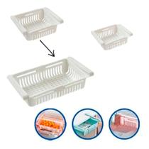 Cesto Organizador De Geladeira Armários Multiuso Ajustável