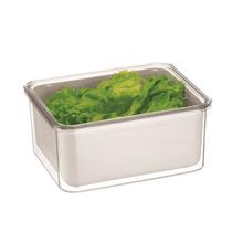 Cesto organizador de geladeira com 1 cesto e tampa cristal de 2,7 litros