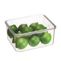 Cesto organizador de geladeira com tampa de 2,7 litros cristal