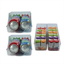 Cesto organizador de geladeira cx48 - 2 pequeno e 2 grande Cesto organizador de geladeira cx48 - 2 pequeno e 2 grande