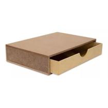 Cesto Organizador De Mesa - 1 Gaveta - Mdf Cru Decoração