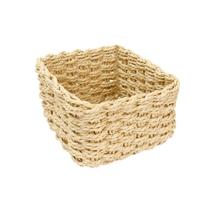 Cesto Organizador de Palha Decorativo Quadrado Pequeno Cesto Organizador de Palha Decorativo Quadrado Pequeno