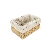 Cesto Organizador de Palha Decorativo Retangular Pequeno Cesto Organizador de Palha Decorativo Retangular Pequeno