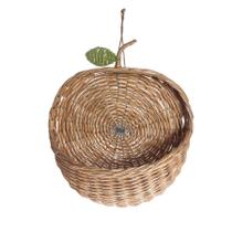 cesto organizador de parede maçã 30cm com textura palha rattan - Oikos cesto organizador de parede maçã 30cm com textura palha rattan - Oikos