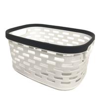 Cesto Organizador de plástico Multiúso Vazado com Alça 30cm