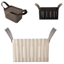 Cesto Organizador De Plástico Retangular Vazado Com Alça 24x17,5x14,3cm