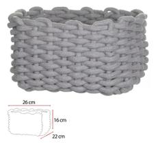 Cesto Organizador de Retangular cor cinza