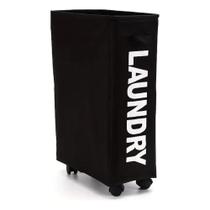 Cesto Organizador de Roupa C/Roda Preto - N248727-0 - Quanhe