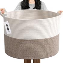 Cesto Organizador de Roupa em Corda Trançada HZFTJOY 65 L