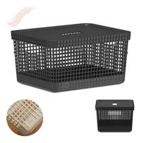 Cesto Organizador De Roupas Cobertores Sapatos Caixa De 20 L Com Tampa de Plástico Cesto Organizador De Roupas Cobertores Sapatos Caixa De 20 L Com Tampa de Plástico