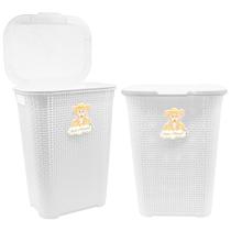 Cesto Organizador De Roupas Infantil Bebê Mamãe Branco 30 Litros