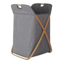 Cesto Organizador de Roupas para Lavanderia 70 x 40 x 40cm Versátil Firme com Alças