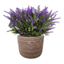 Cesto Organizador Decorativo Cachepot Redondo Forrado Em Fibra Natural Trançado Seagrass e Plástico