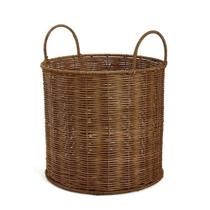 Cesto Organizador Decorativo de Rattan Marrom 31x25cm Mart