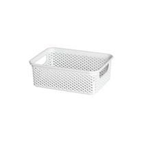 Cesto Organizador Decorativo Multiuso Branco 17x12x6CM