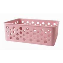 Cesto Organizador Decorativo Multiuso P 19X13,8X6,5Cm Rose Cesto Organizador Decorativo Multiuso P 19X13,8X6,5Cm Rose