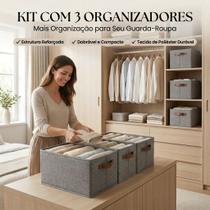 Cesto Organizador Dobrável 25L Alça Caixa Multiuso para Guarda-Roupa Gavetas Lavanderia Brinquedos. - Cesto Organizador Dobrável 25L Alça Caixa Multiuso para Guarda-Roupa Gavetas Lavanderia Brinquedos. -