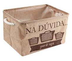 Cesto Organizador Dobrável 40x26cm Na Dúvida Guarde Aqui Cesto Organizador Dobrável 40x26cm Na Dúvida Guarde Aqui