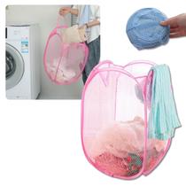 Cesto Organizador Dobrável Multiuso 70x40cm Armazenamento de Roupas Brinquedos