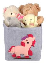 Cesto Organizador Dobrável Quarto Infantil Animais Brinquedo Cesto Organizador Dobrável Quarto Infantil Animais Brinquedo