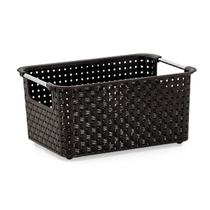 Cesto Organizador em Rattan Marron 01 Cesto Organizador em Rattan Marron 01