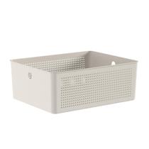 Cesto Organizador Empilhável Multiuso 34x27x13 Preto Flow Ou Cesto Organizador Empilhável Multiuso 34x27x13 Preto Flow Ou