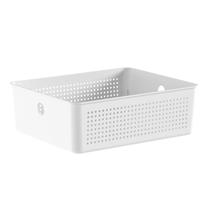 Cesto Organizador Empilhável Multiuso 34x27x9cm Branco Flow Ou