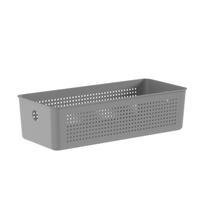 Cesto Organizador Empilhável Multiuso Flow Bege 34x15x9cm Ou