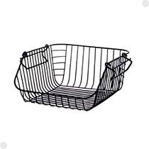 Cesto Organizador Empilhável Preto 30cm x 31cm x 13cm Mor