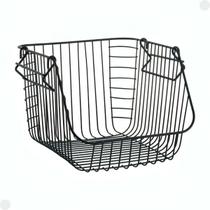 Cesto Organizador Empilhável Quadrado G Preto 30070050 - Mor Cesto Organizador Empilhável Quadrado G Preto 30070050 - Mor