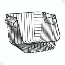 Cesto Organizador Empilhável Quadrado G Preto 30070050 - Mor Cesto Organizador Empilhável Quadrado G Preto 30070050 - Mor