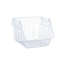 Cesto Organizador Empilhável Quadrado Grande Branco