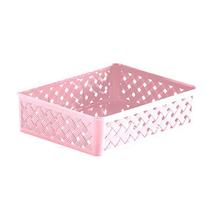 Cesto Organizador Gaveta Rattan Plástico Multiuso Quarto Armário 24x19x6,5cm - 823 Paramount