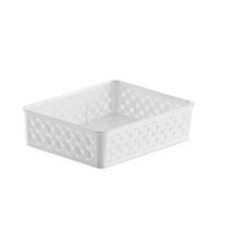 Cesto Organizador Gaveta Rattan Plástico Multiuso Quarto Armário 24x19x6,5cm - 823 Paramount