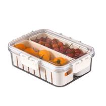 Cesto Organizador Geladeira Plástico Transparente 2 Divisões