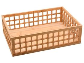 Cesto organizador grande vazado em bambu natural Cesto organizador grande vazado em bambu natural