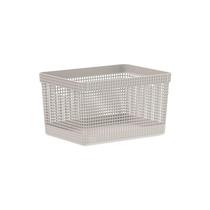 Cesto Organizador Grid Fechado 20 Litros Martiplast Ou - Bege Cesto Organizador Grid Fechado 20 Litros Martiplast Ou - Bege