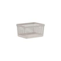 Cesto Organizador Grid Fechado 8 Litros Martiplast Ou - Bege Cesto Organizador Grid Fechado 8 Litros Martiplast Ou - Bege