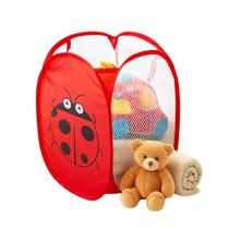 Cesto Organizador Infantil Dobrável 42x35cm Multiuso Brinquedo Roupas Tela Nylon com Alças Para Transporte