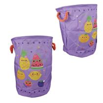 Cesto Organizador Infantil Estampas Variadas Meninas 35x45cm Cor:Frutas Cesto Organizador Infantil Estampas Variadas Meninas 35x45cm Cor:Frutas