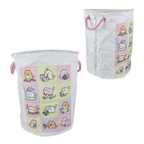 Cesto Organizador Infantil Estampas Variadas Meninas 35x45cm Cor:Gatinho